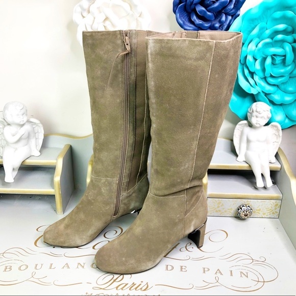 REBEL Jenny Taupe suede tall boot - Picture 1 of 12